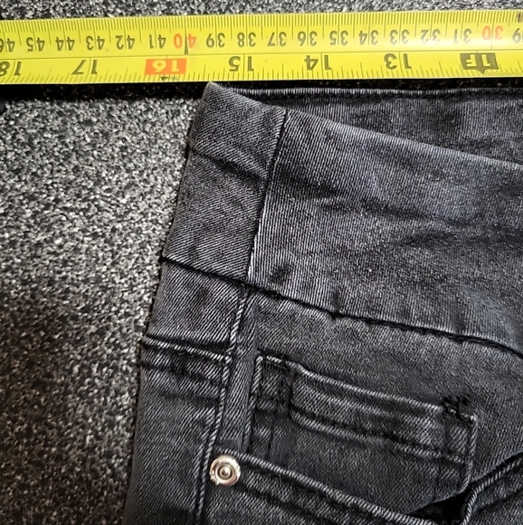 Cleo Women's Jeans Size 8 Pull-On Dark Wash Rough Cut Cuffs Ankle Glazers - Picture 11 of 13